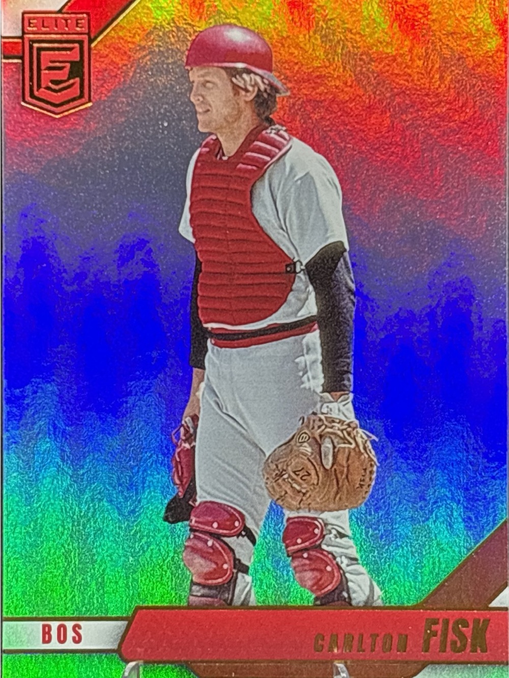 Panini Elite Carlton Fisk Baseball Trading Card — Holo